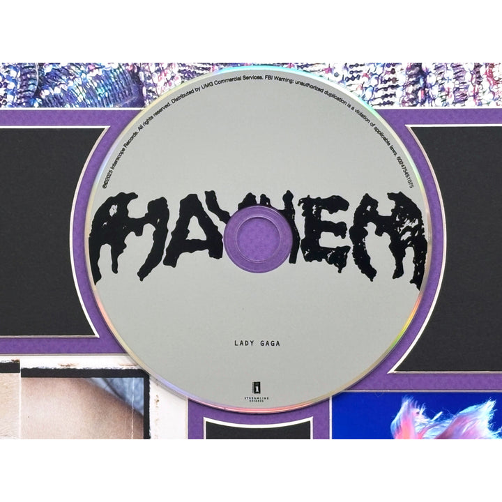 Lady Gaga Autographed Mayhem CD Framed Album JSA COA Signed Photo
