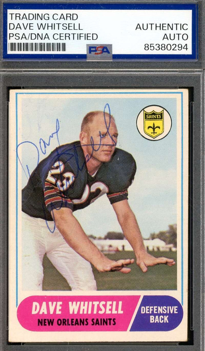 Dave Whitsell PSA DNA Vintage Signed 1968 Topps Autograph