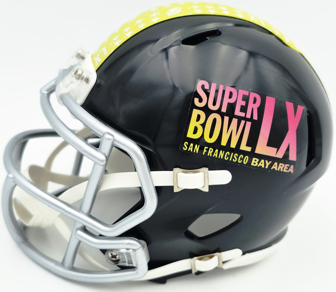 Ernest Jones IV Signed Seahawks Black SB LX Logo Speed Mini Helmet MCS Holo