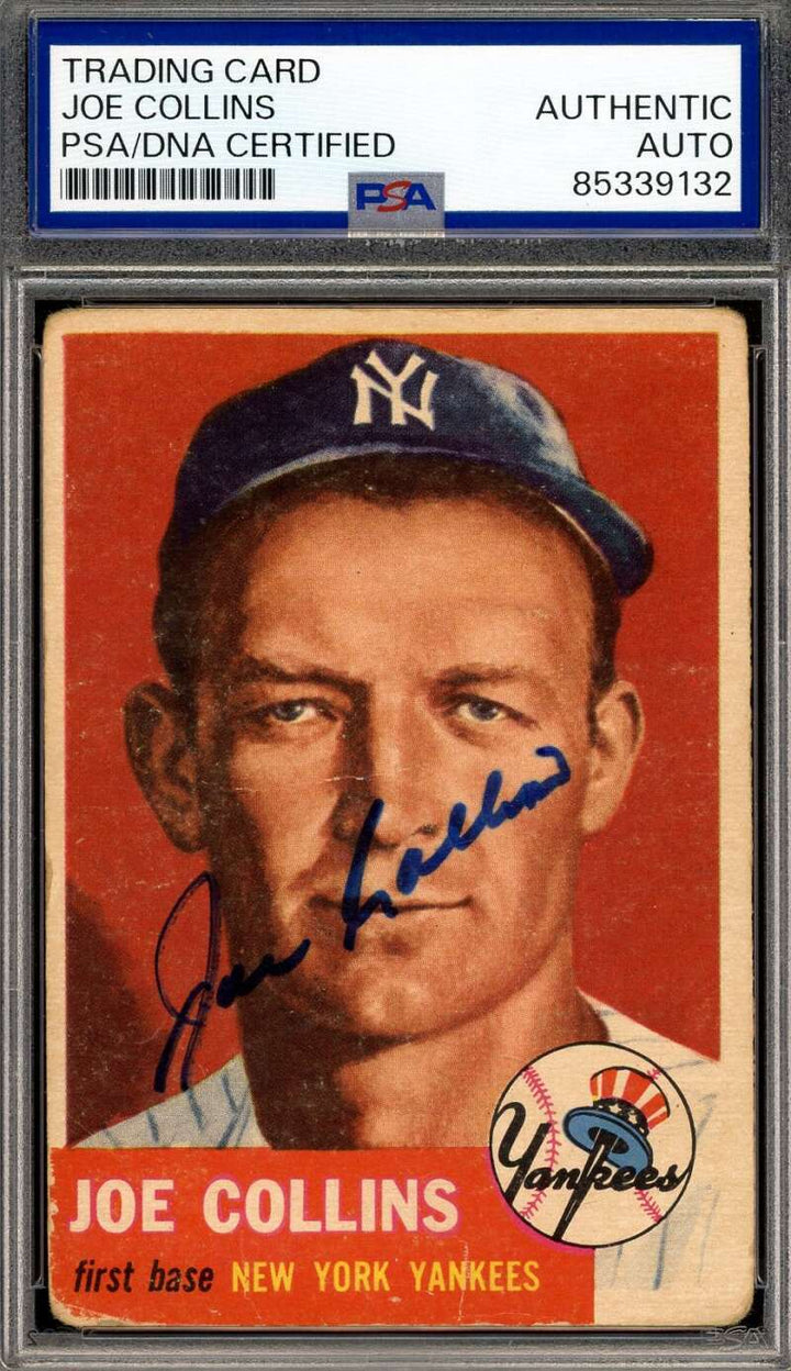 Joe Collins PSA DNA Signed 1953 Topps Autograph