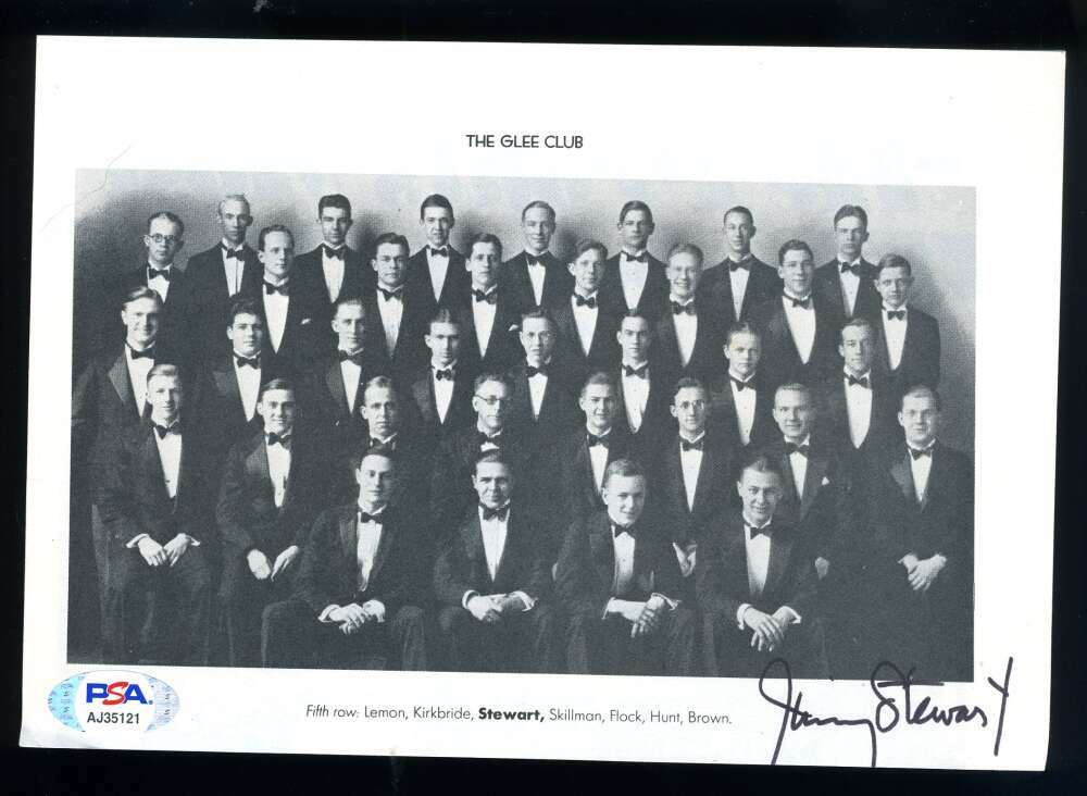 James Jimmy Stewart PSA DNA Coa Hand Signed 5x7 Photo Autograph