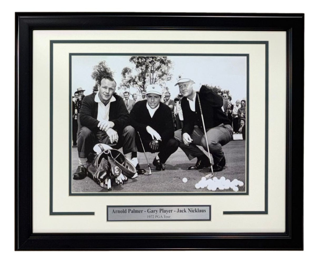 Arnold Palmer Jack Nicklaus Gary Player Framed 11x14 PGA Golf Photo