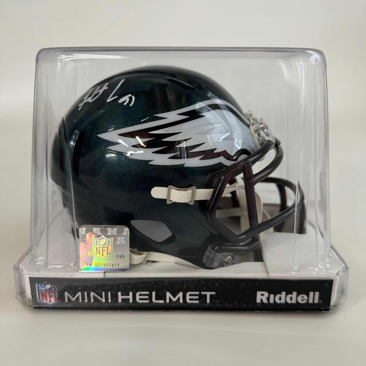 Autographed/Signed Fletcher Cox Philadelphia Eagles Mini Helmet COA