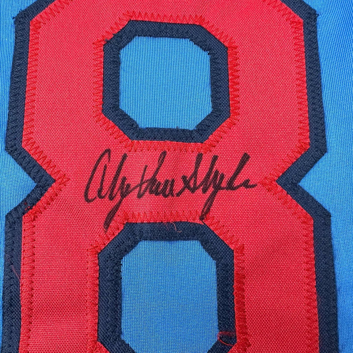 Autographed/Signed Andy Van Slyke St. Louis Blue Baseball Jersey JSA COA