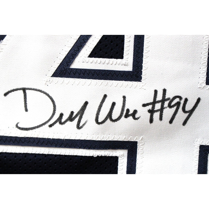 Demarcus Ware Autographed/Signed Pro Style Blue XL Jersey Beckett Witness 51838