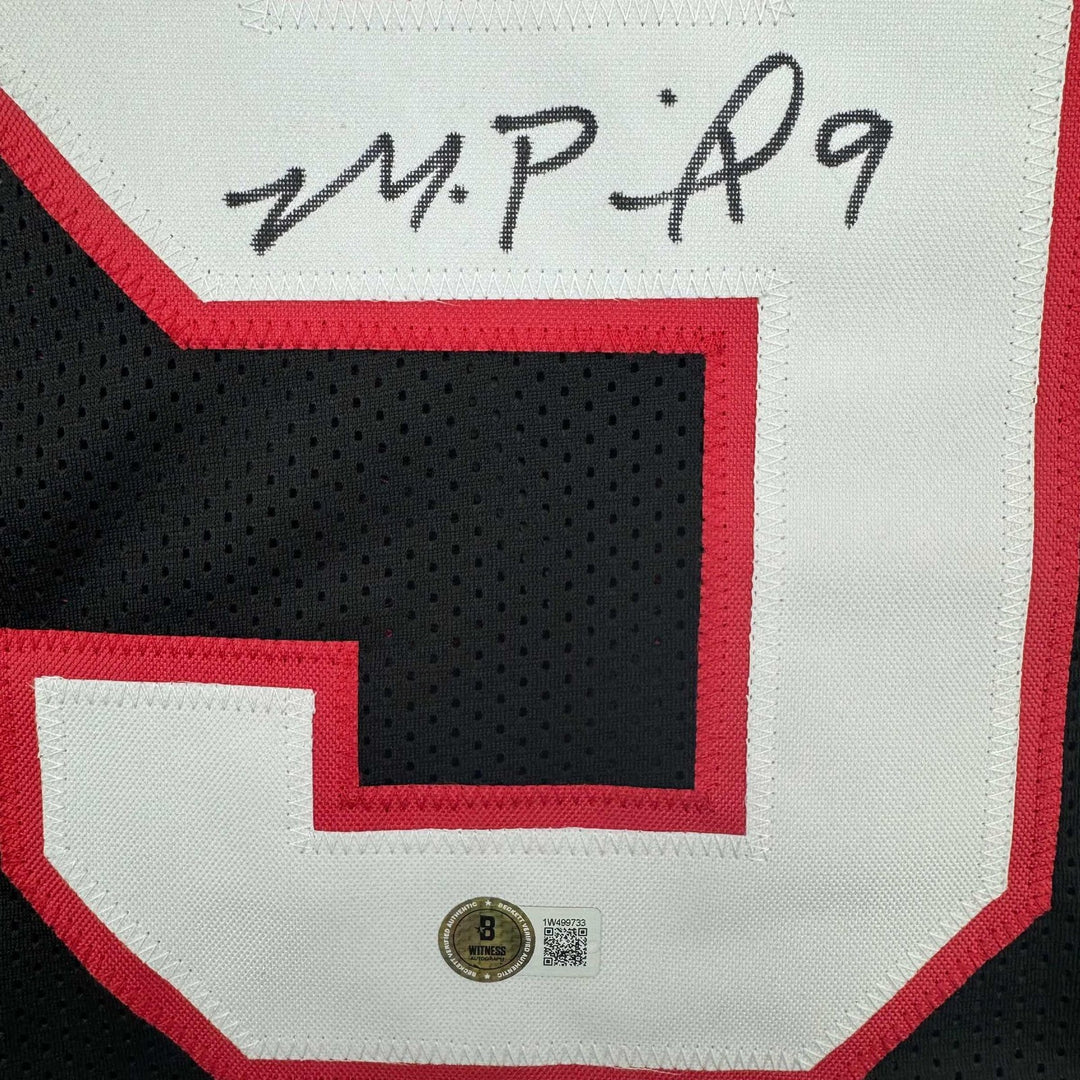 Autographed/Signed Michael Penix Jr. Atlanta Black Jersey Beckett COA