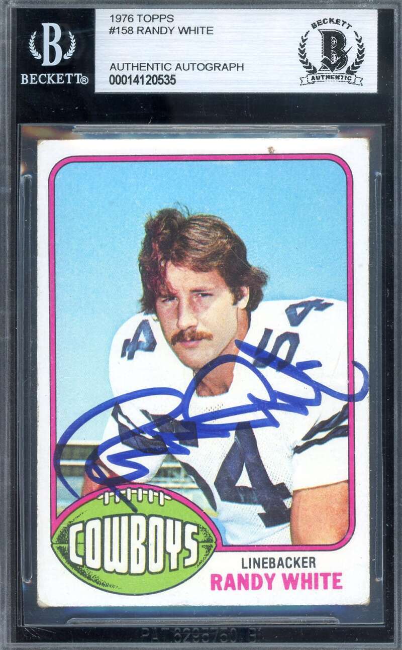 Randy White Beckett BAS Signed 1976 Topps Rookie Autograph