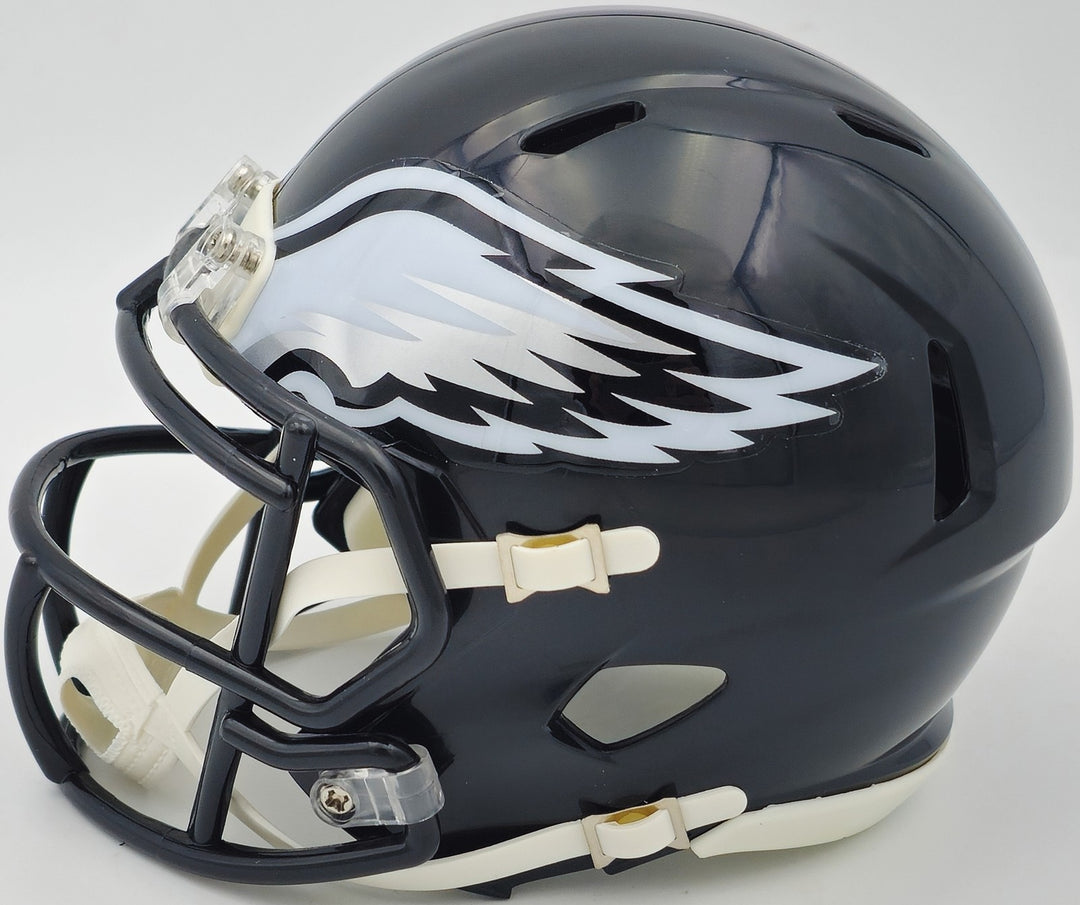 Brandon Graham Signed Eagles 2022 Alternate Black Speed Mini Helmet Beckett Wit