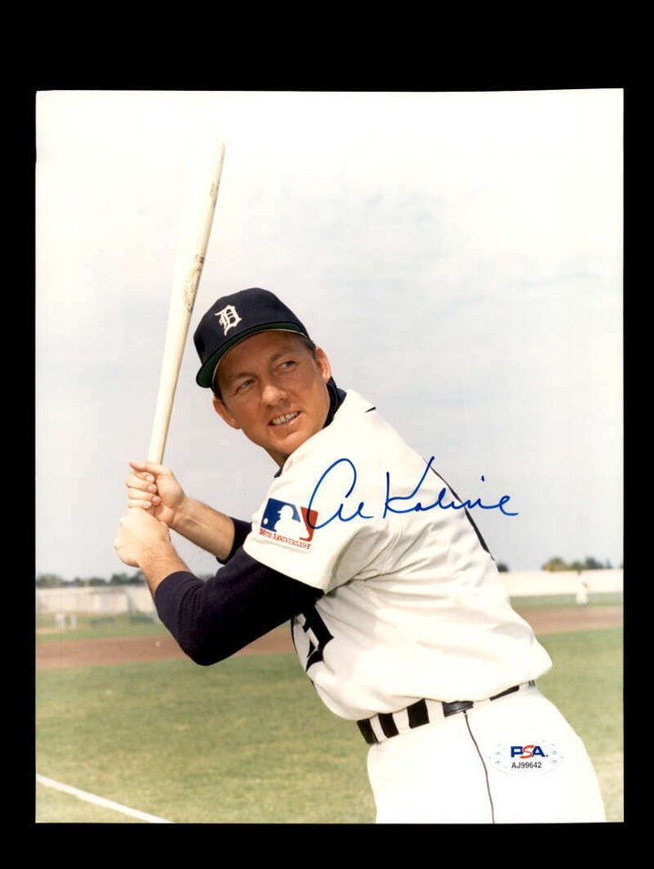 Al Kaline PSA DNA Signed 8x10 Photo Tigers Autograph 10