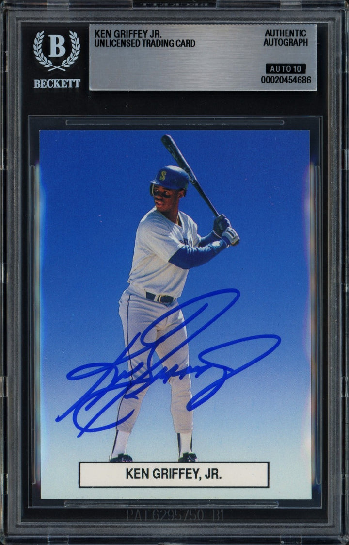 Ken Griffey Jr. Signed 1989 Premier Player Card #2 Mariners Auto GM 10 Beckett