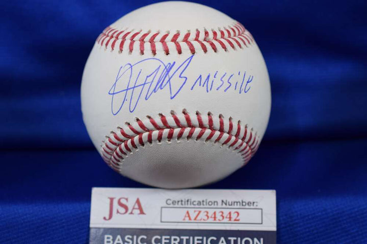 Oneil Cruz JSA Coa Autograph Major League Signed Baseball Missile