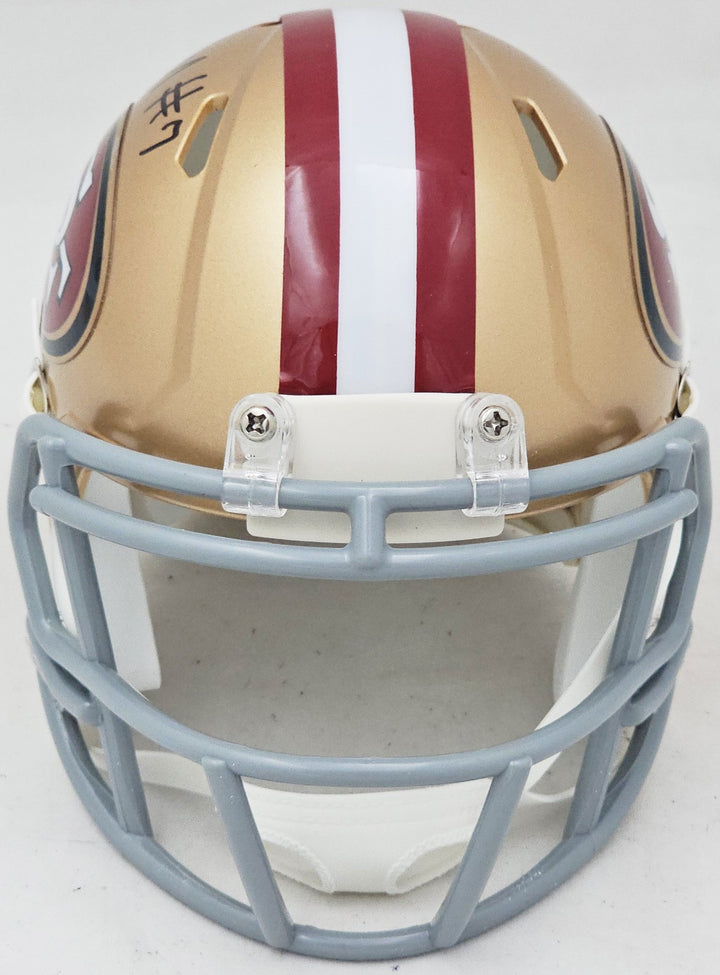 Charvarius Ward Auto Signed San Francisco 49ers Gold Speed Mini Helmet Beckett