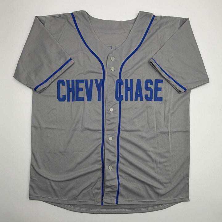 Autographed/Signed Chevy Chase Fletch Los Angeles Grey Jersey Beckett COA