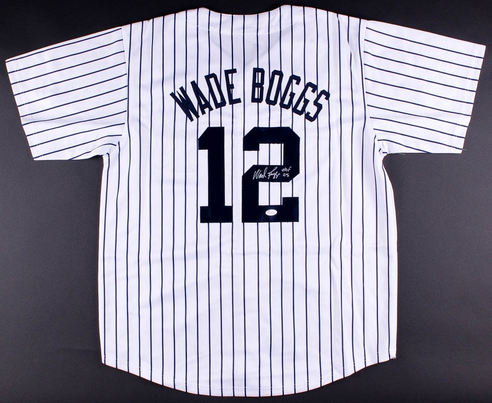 WADE BOGGS JERSEY BOSTON RED SOX NY YANKEES RAYS HOF JSA AUTO WITNESSED COA