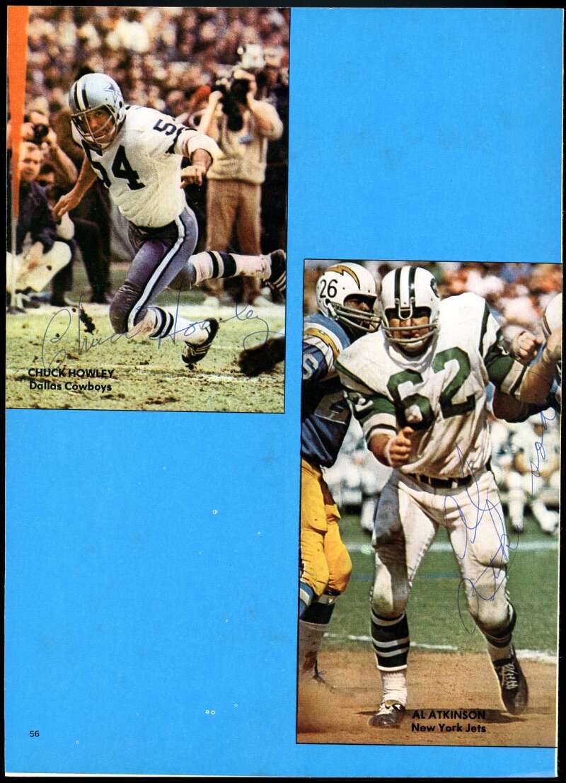 Dick Butkus Nobis Lanier Howley JSA Coa Vintage 8x11 2 Page Photo Signed by 7