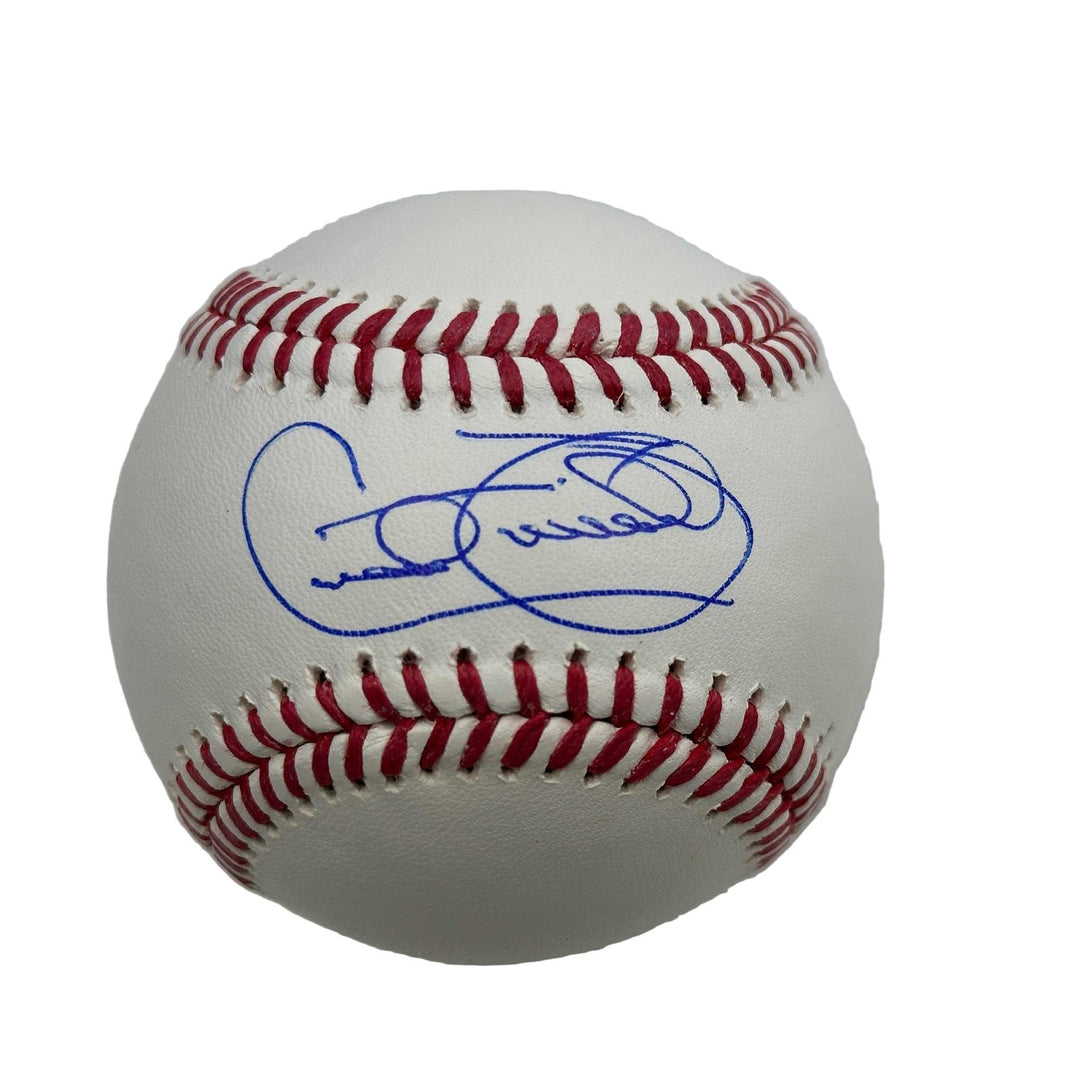Autographed/Signed Cecil Fielder Rawlings ROML Beckett BAS COA
