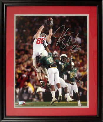 Jake Ballard signed Ohio State Buckeyes 16x20 Photo Custom Framed 2010 RoseBowl