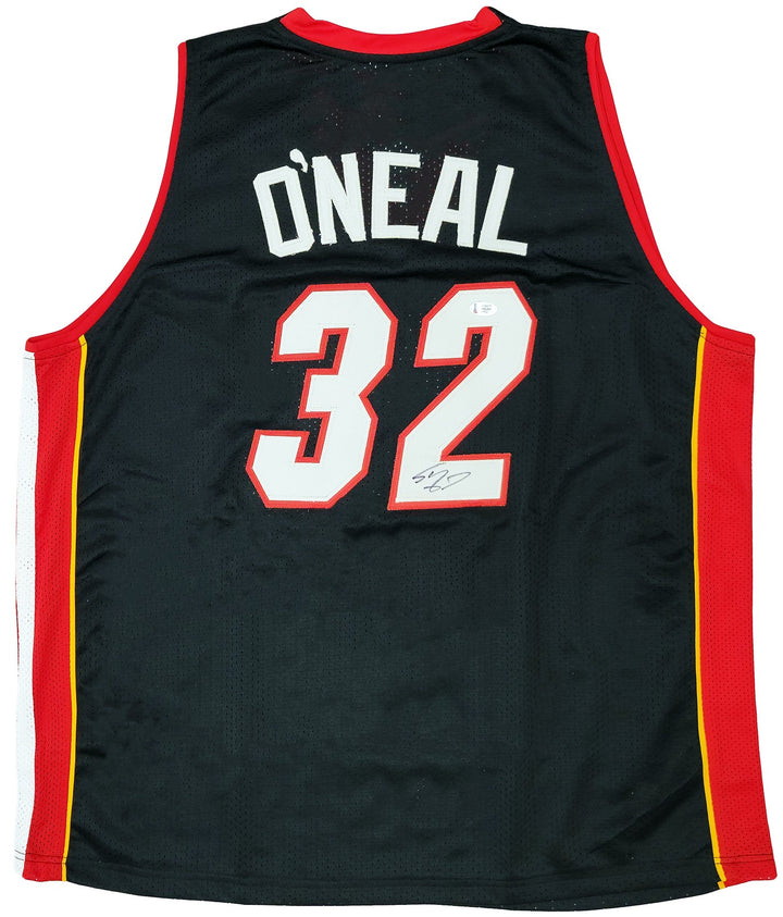 Miami Heat Shaquille Shaq O'Neal Signed Black Jersey The Diesel Beckett
