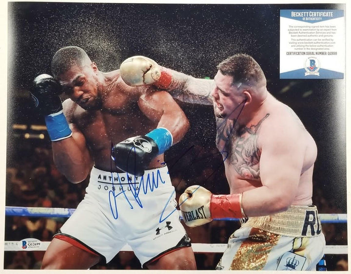 Andy Ruiz Jr autograph signed 11x14 Photo vs Anthony Joshua #30~ Beckett BAS COA