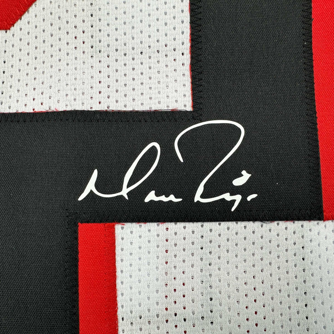 Facsimile Autographed Matt Ryan Atlanta White Reprint Jersey Size Men's XL