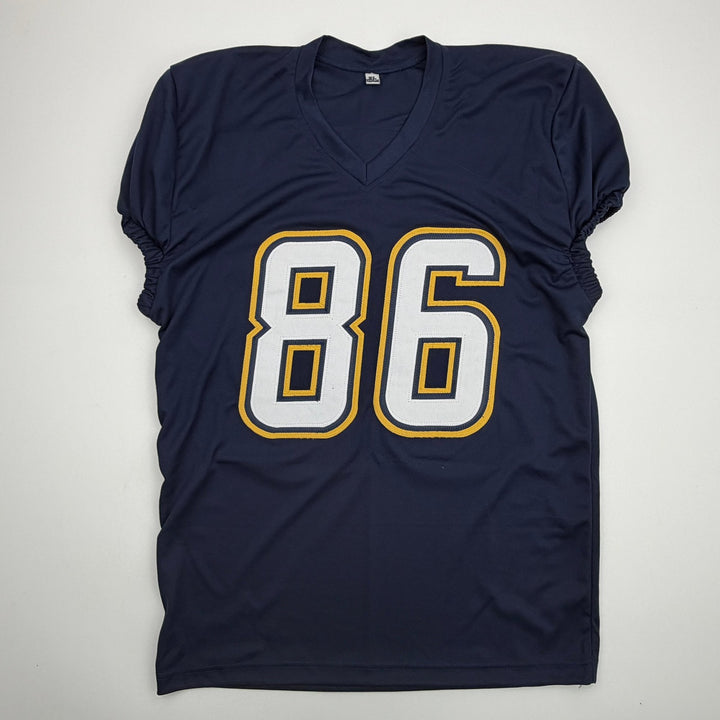 Autographed/Signed Oronde Gadsden Los Angeles Blue Cut Jersey Beckett BAS COA
