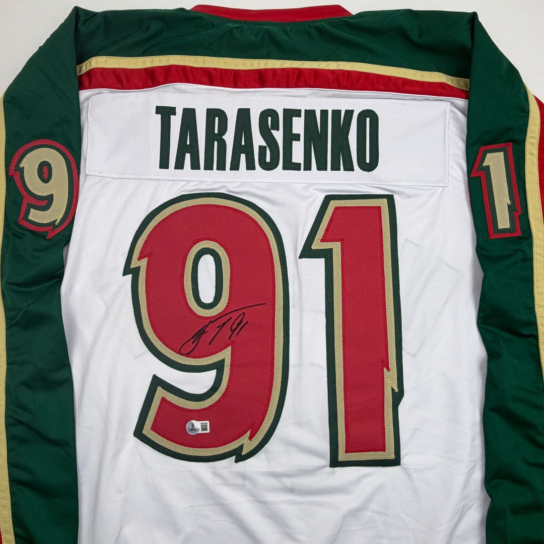 Autographed/Signed Vladimir Tarasenko Minnesota White Jersey Beckett BAS COA
