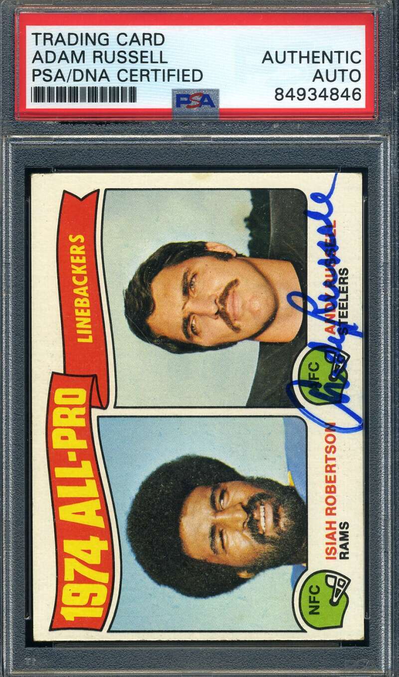 Andy Russell PSA DNA Signed 1975 Topps 1974 All Pro Autograph
