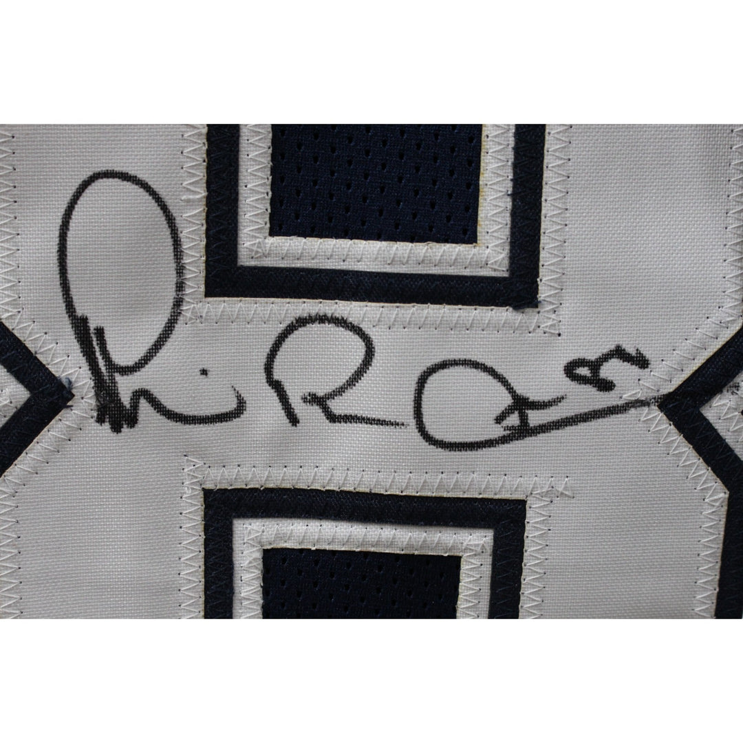 Michael Irvin Autographed/Signed Pro Style XL Blue Jersey Beckett 38861