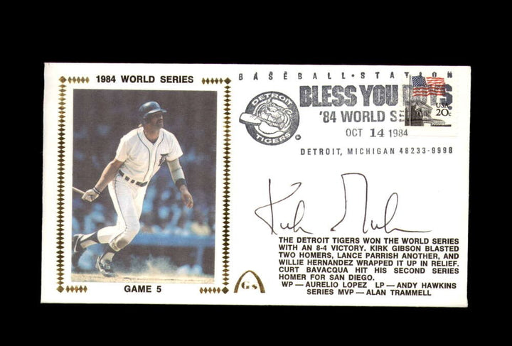 Kirk Gibson PSA DNA Signed FDC 1984 First Day Cover Cache World Series Autograph