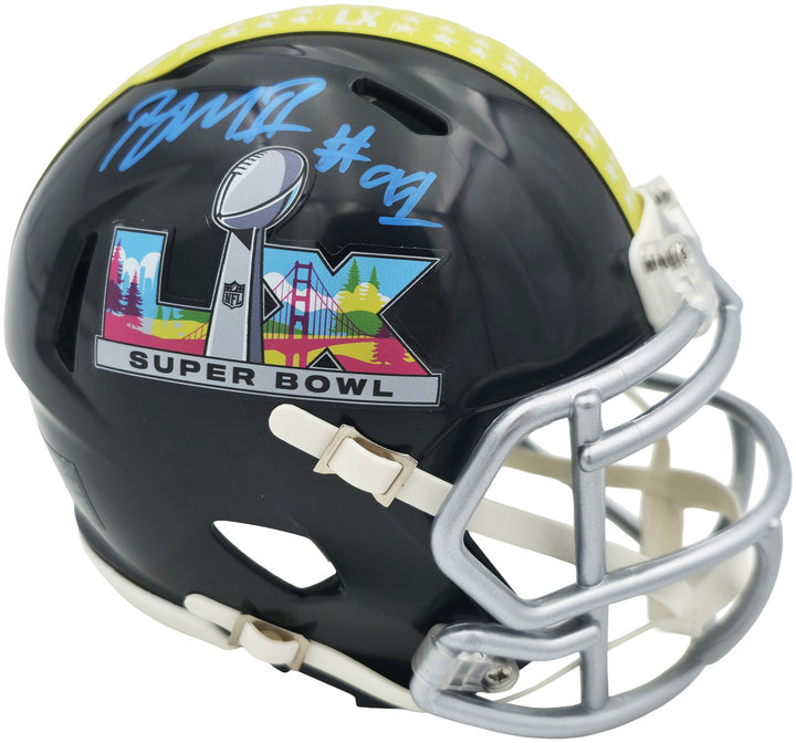 Byron Murphy II Signed Seahawks Black SB LX Logo Speed Mini Helmet MCS Holo