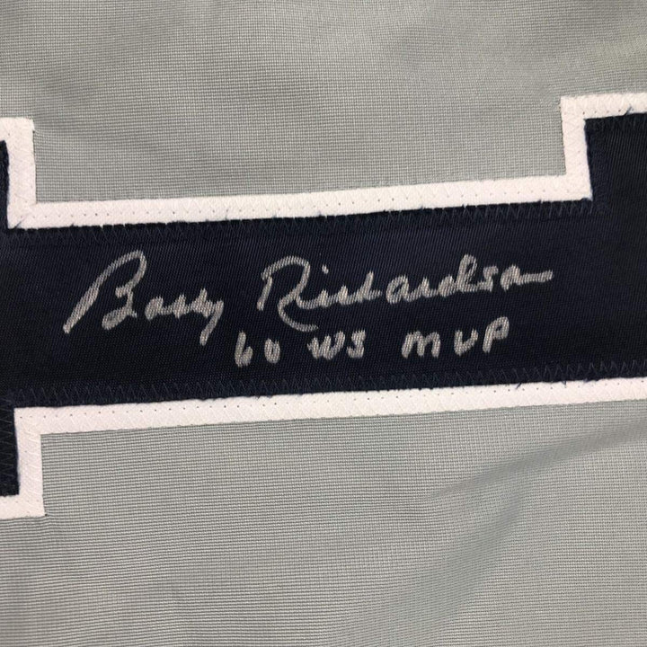 Autographed/Signed BOBBY RICHARDSON 60 WS MVP New York Grey Jersey JSA COA Auto