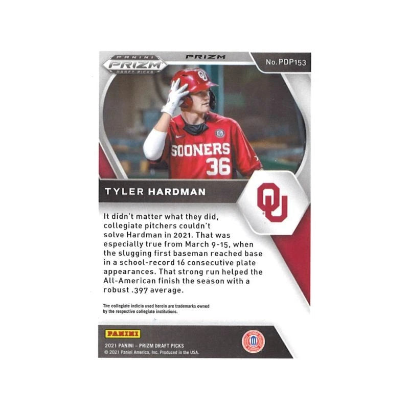 2021 Panini Prizm Draft Picks Tyler Hardman Red Mojo Prizm Autograph (CX Auth)