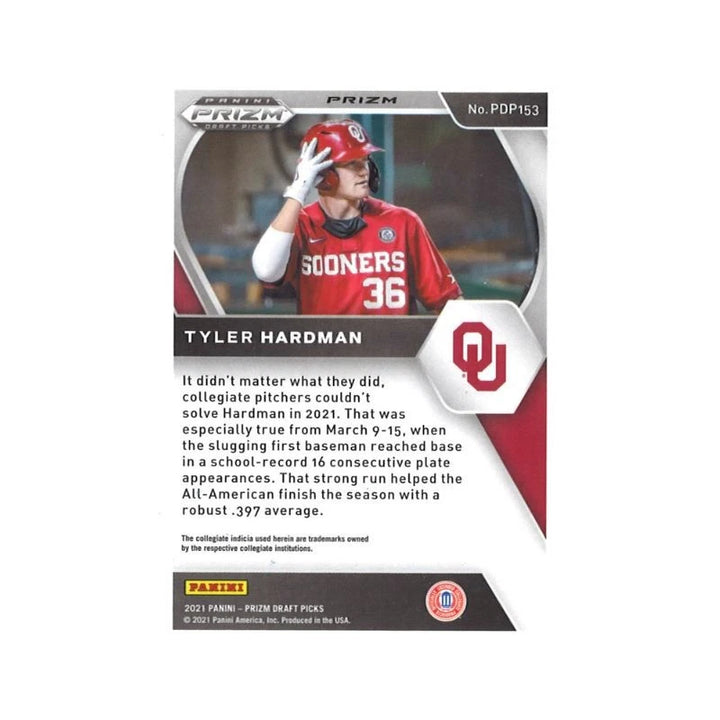 2021 Panini Prizm Draft Picks Tyler Hardman Red Mojo Prizm Autograph (CX Auth)