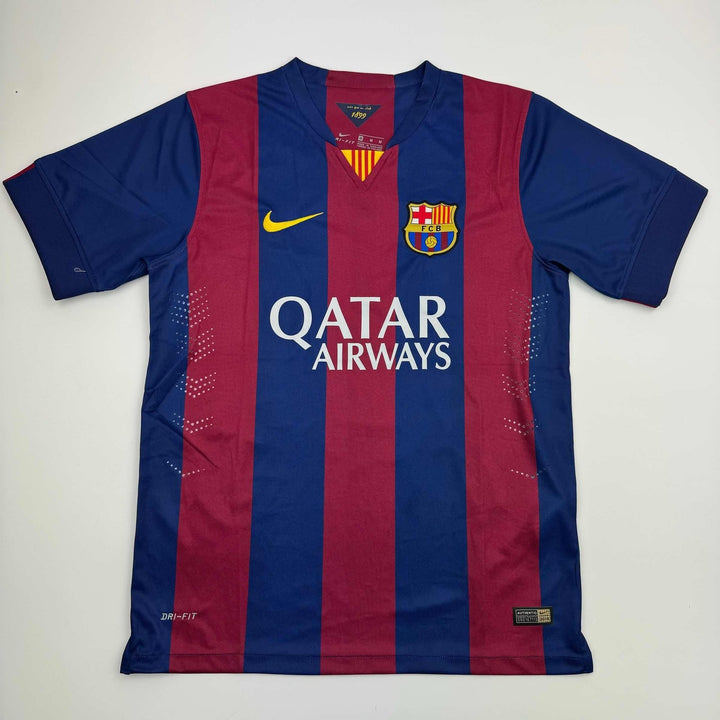 Autographed/Signed Xavi Hernandez FC Barcelona Blue Jersey Beckett BAS COA