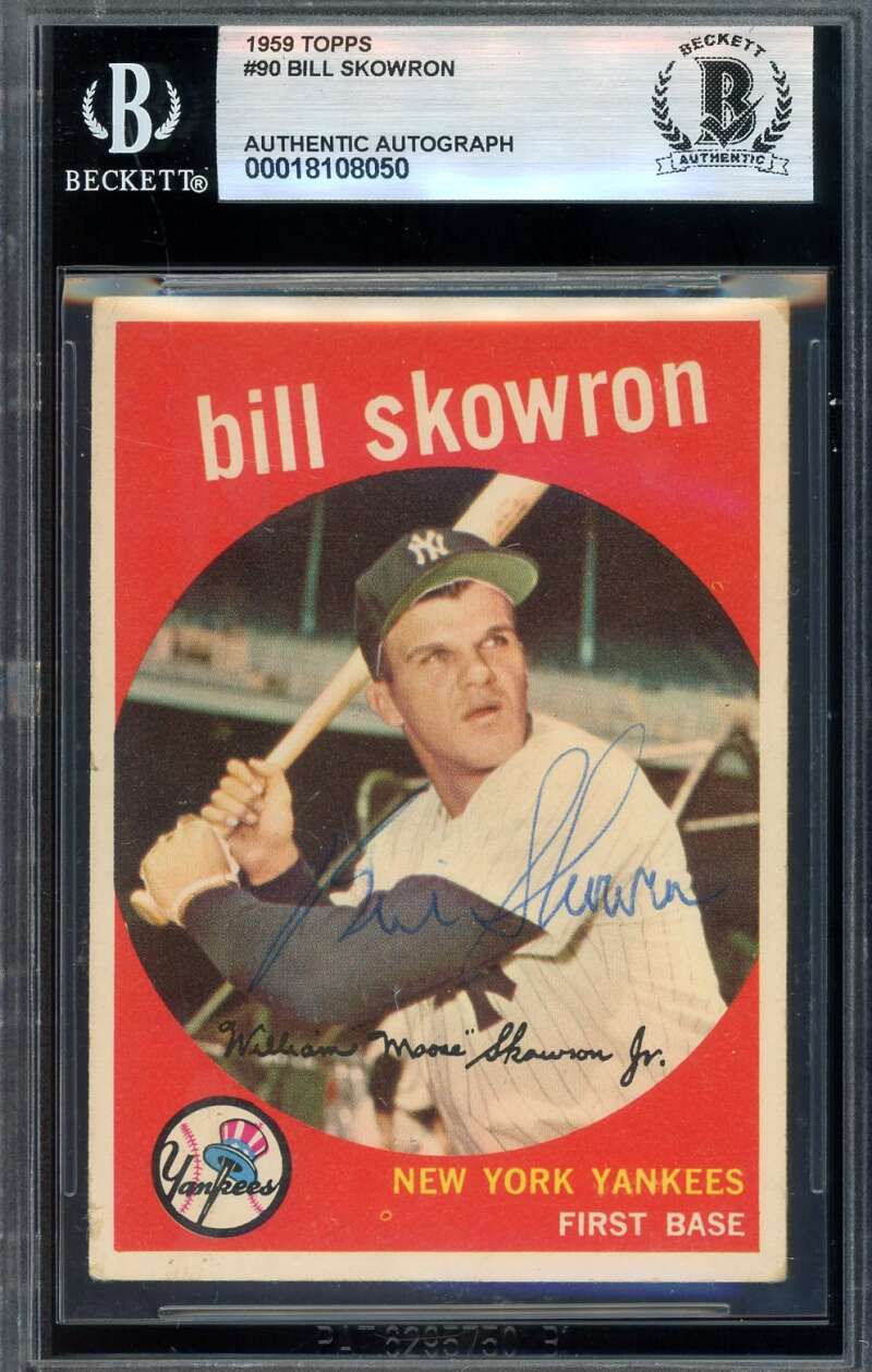 Bill Skowron Beckett BAS Vintage Signed 1959 Topps Autograph