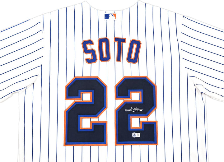 New York Mets Juan Soto Signed White Nike Jersey Size L Beckett