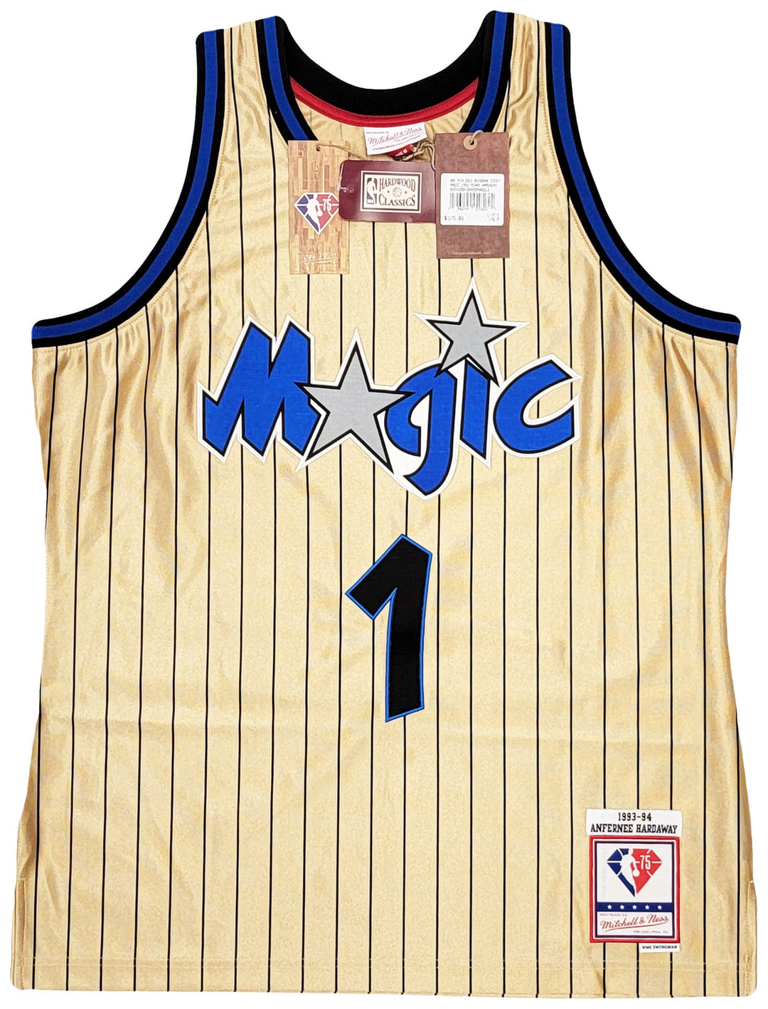 Magic Penny Hardaway Auto Gold M & N 93 75th Anniversary HWC Swingman Jersey PSA
