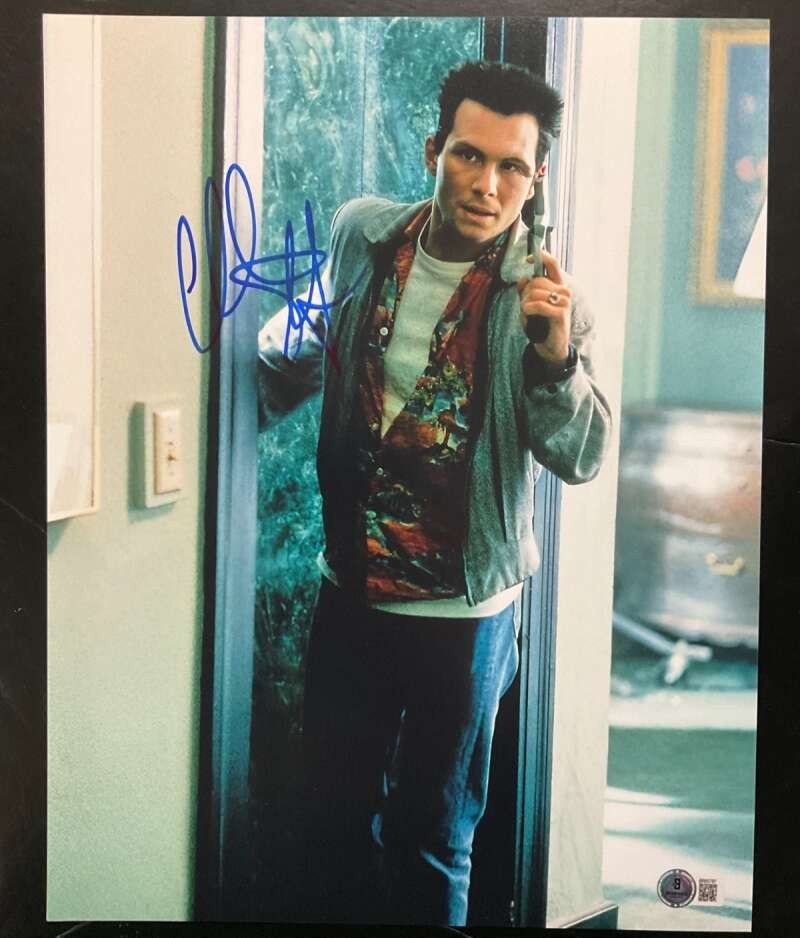 Christian Slater Beckett BAS Signed 11x14 Photo True Romance Autograph