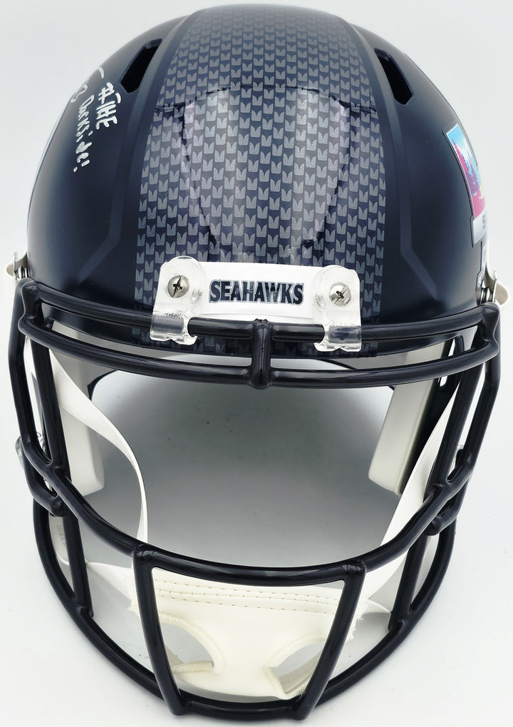 Ernest Jones IV Auto Seahawks Blue Full Sz SB LX Champions Logo Speed Rep