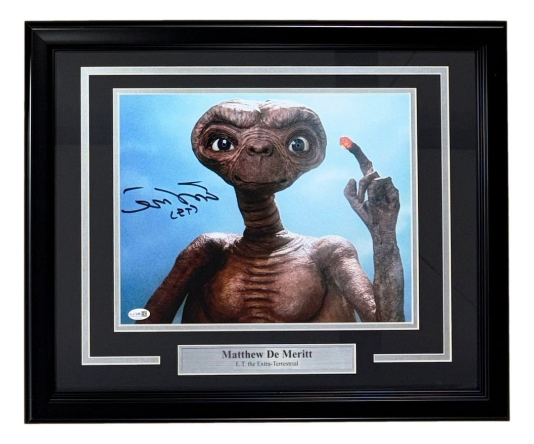 Matthew De Merritt Signed Framed 11x14 ET Photo JSA