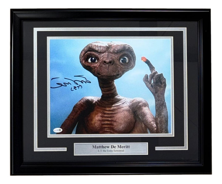 Matthew De Merritt Signed Framed 11x14 ET Photo JSA