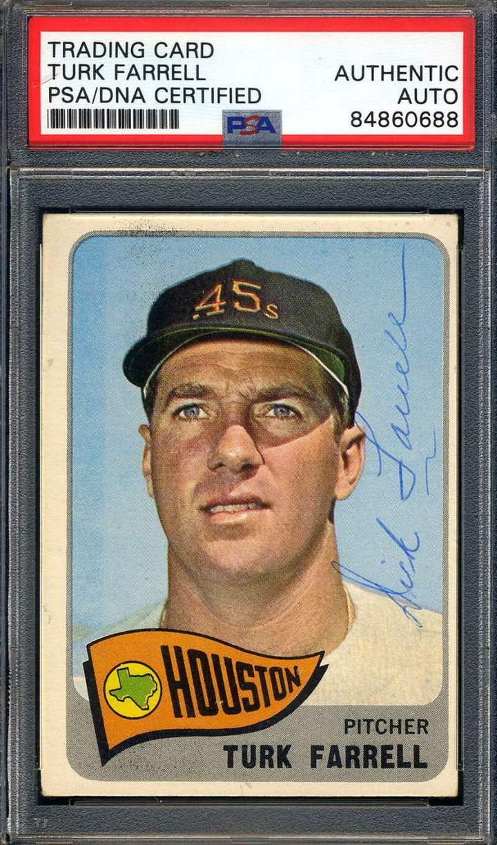Turk Farrell PSA DNA Coa Signed 1965 Topps Autograph