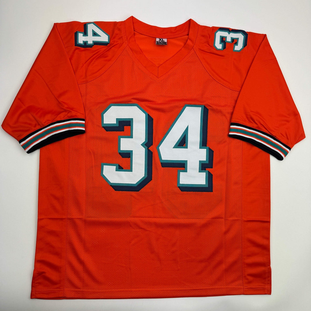 Autographed/Signed RICKY WILLIAMS Miami Orange Football Jersey JSA COA Auto