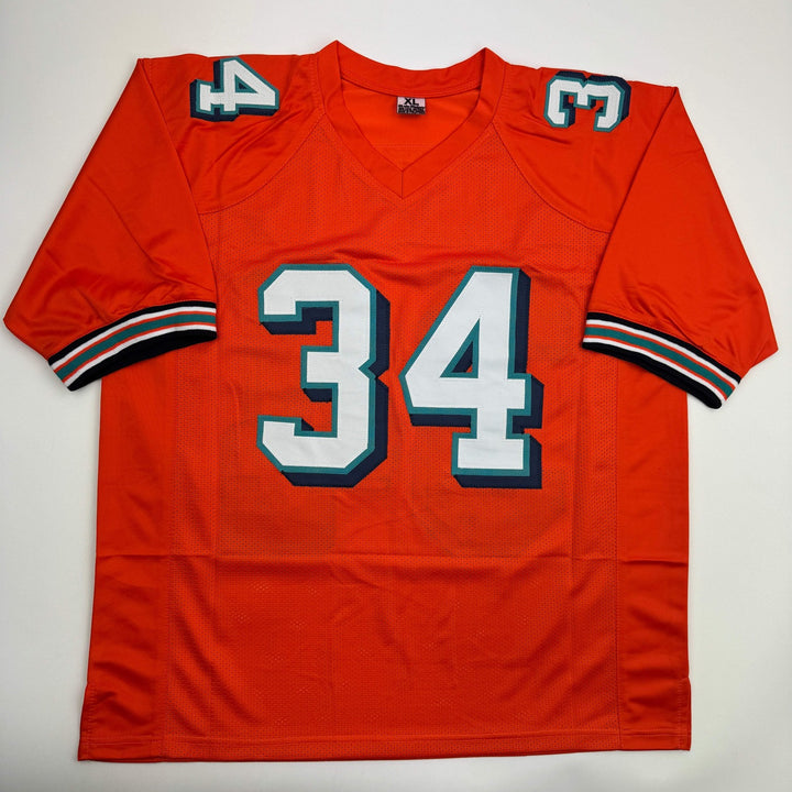Autographed/Signed RICKY WILLIAMS Miami Orange Football Jersey JSA COA Auto