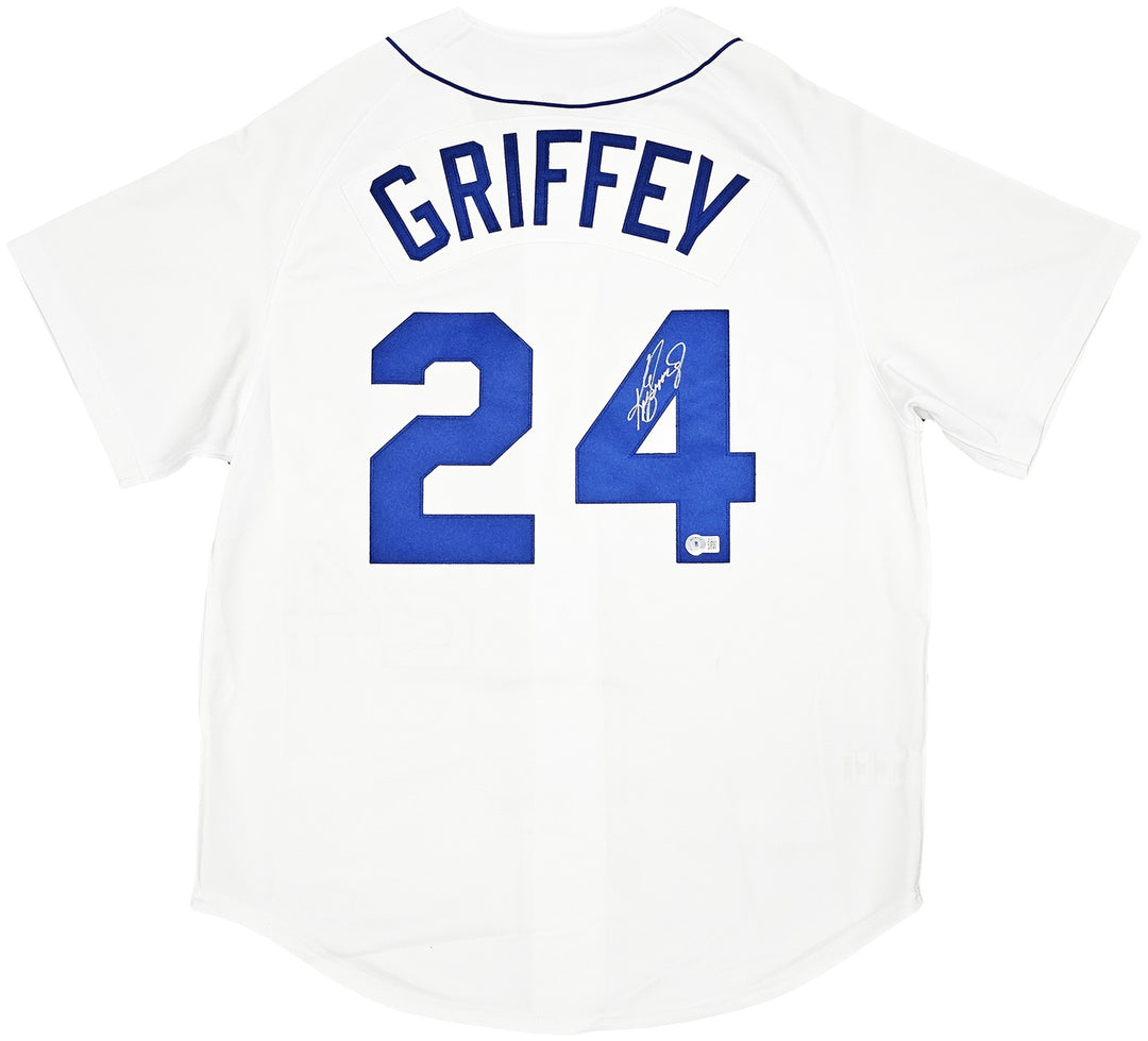 Mariners Ken Griffey Jr. Auto White Auth Mitchell Ness 1989 Cooperstown Jersey L