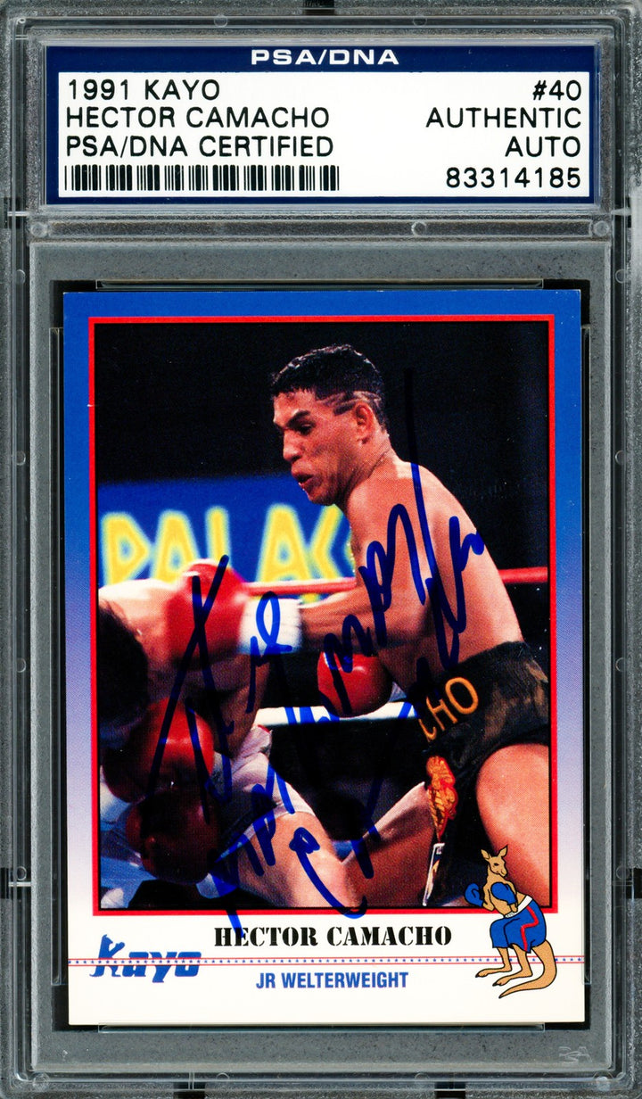Hector Camacho Autographed Signed 1991 Kayo Rookie Card #40 PSA/DNA #83314185