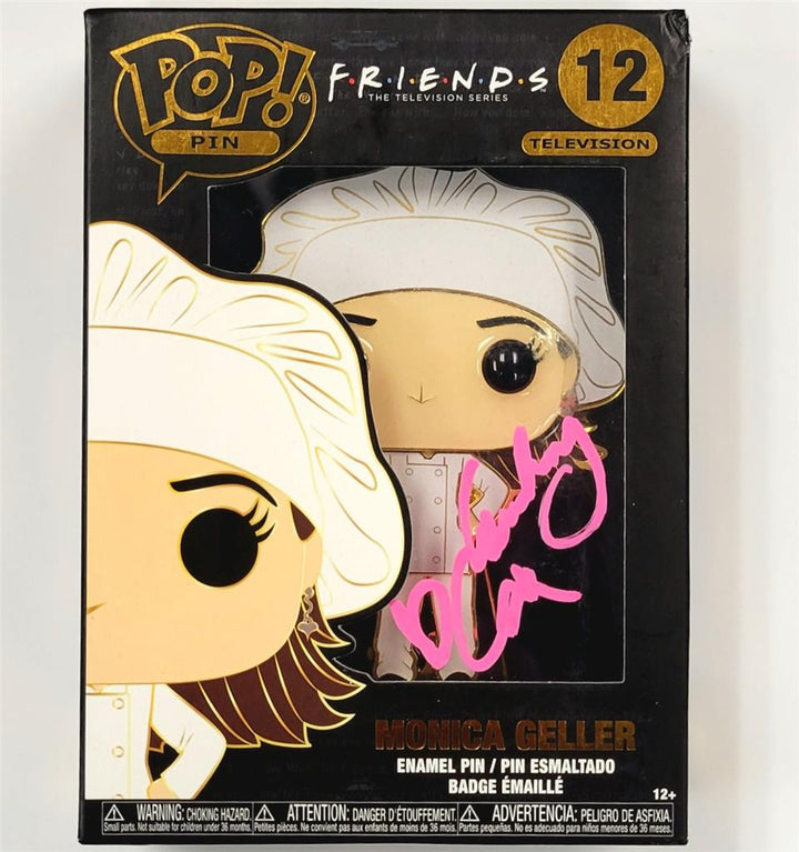 Courteney Cox signed Monica Gellar Funko Pop Pin Friends autograph A Beckett BAS