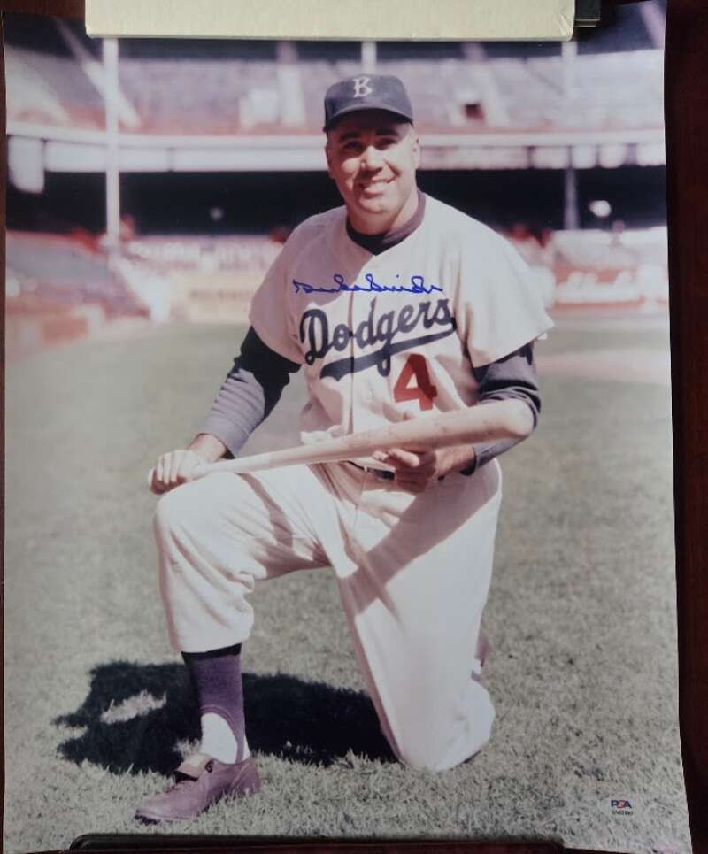 Duke Snider PSA DNA Signed 16x20 Photo Autograph Dodgers