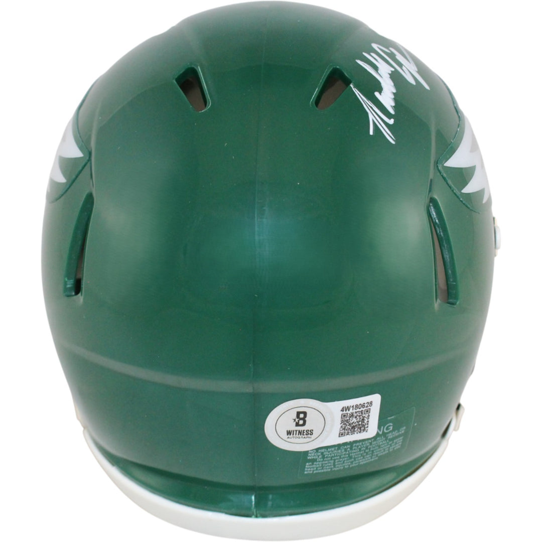 Randall Cunningham Autographed Philadelphia Eagles Mini Helmet TB Beckett 53205