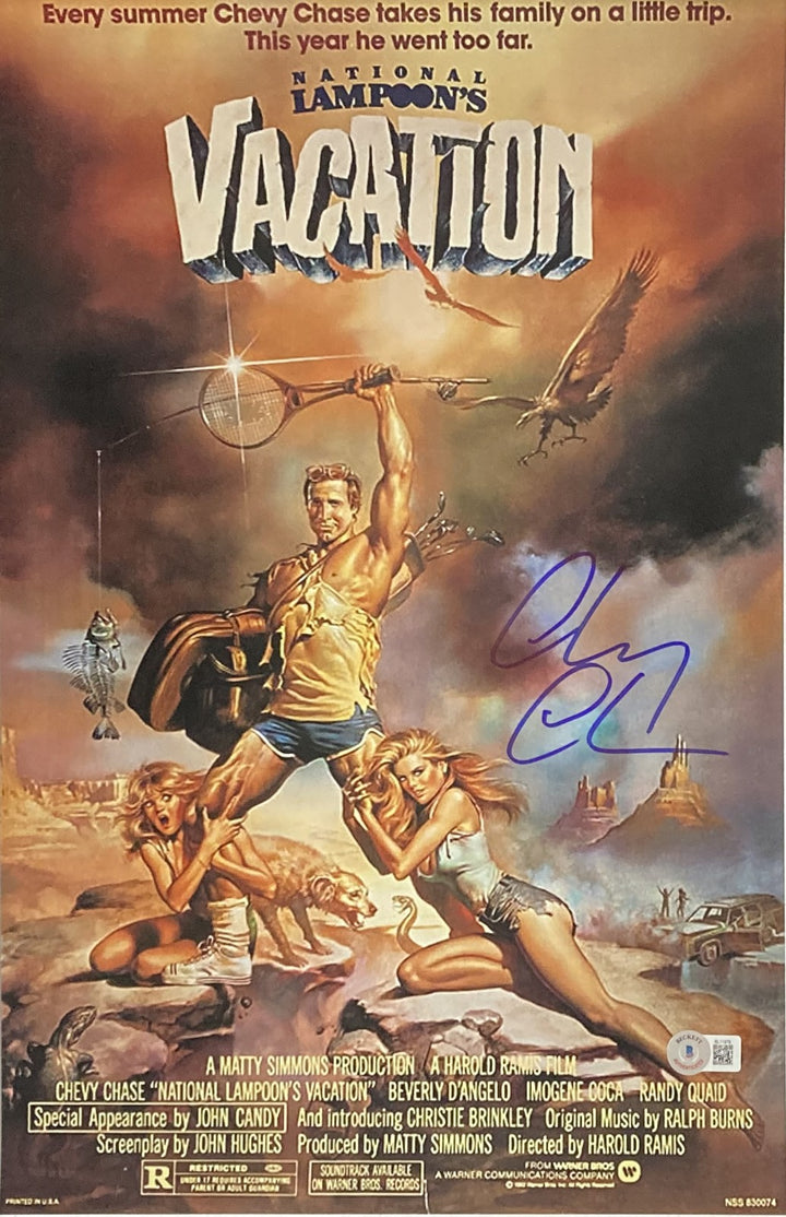 Chevy Chase Signed 11x17 National Lampoon's Vacation Photo BAS